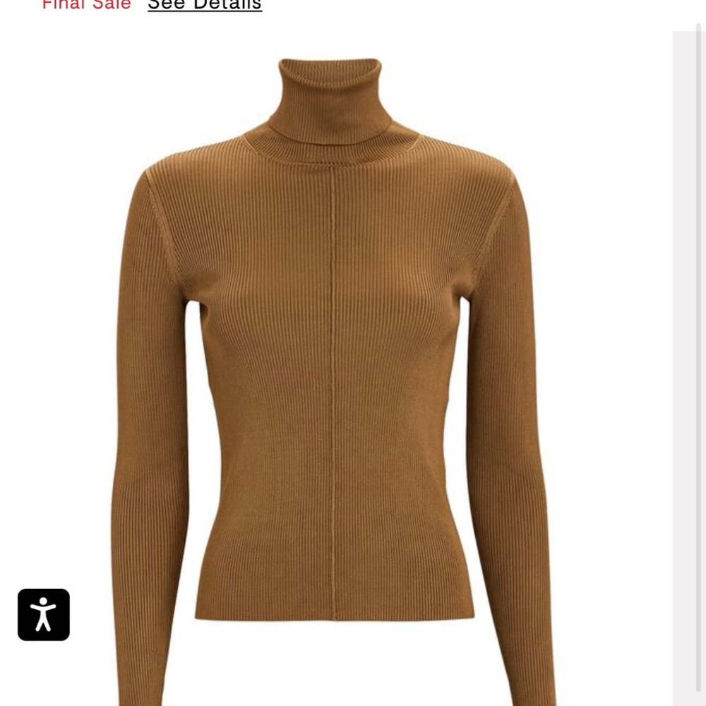 Veronica Beard Kreia Rib Knit Turtleneck Top